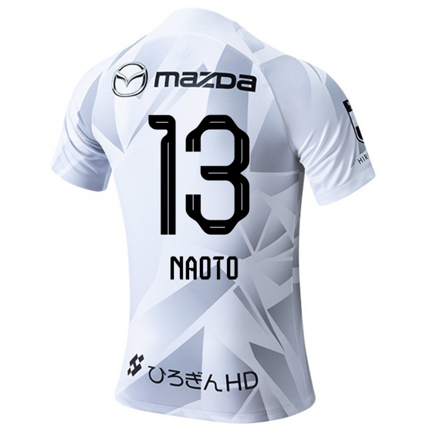 Kinderen Naoto Arai #13 Wit Grijs Zwart Uitshirt Uittenue 2024/25 T-Shirt België