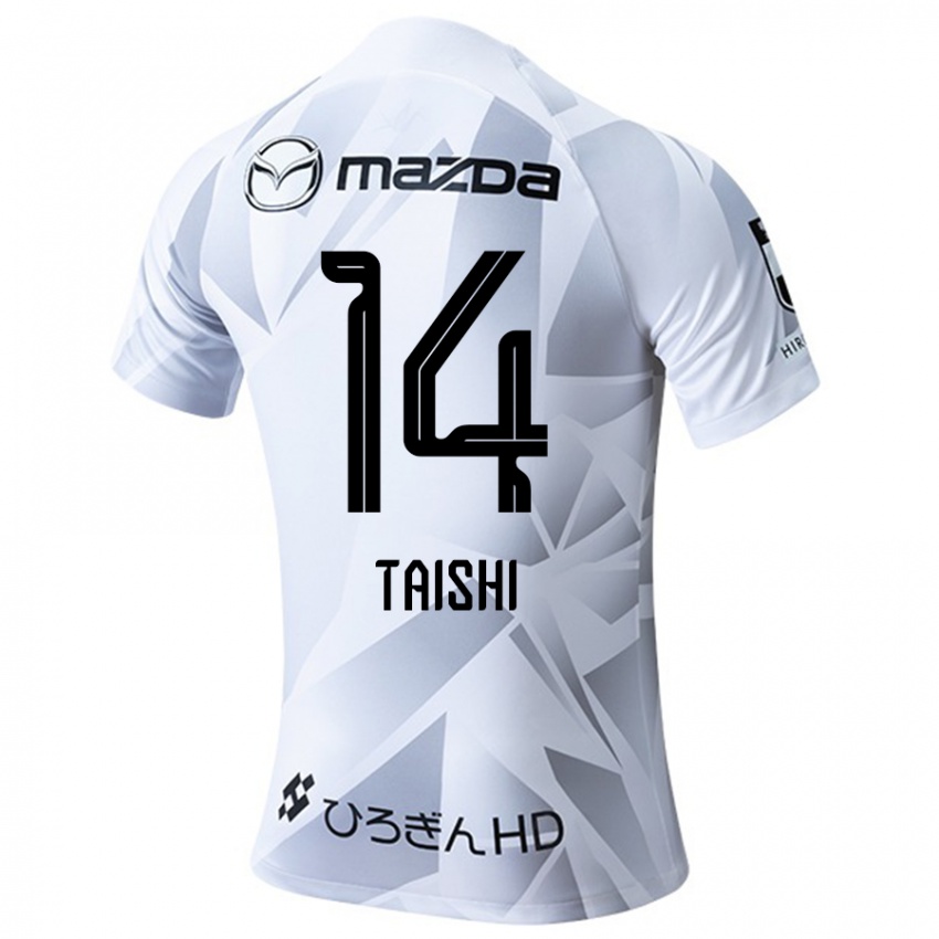 Kinder Taishi Matsumoto #14 Weiß Grau Schwarz Auswärtstrikot Trikot 2024/25 T-Shirt Belgien