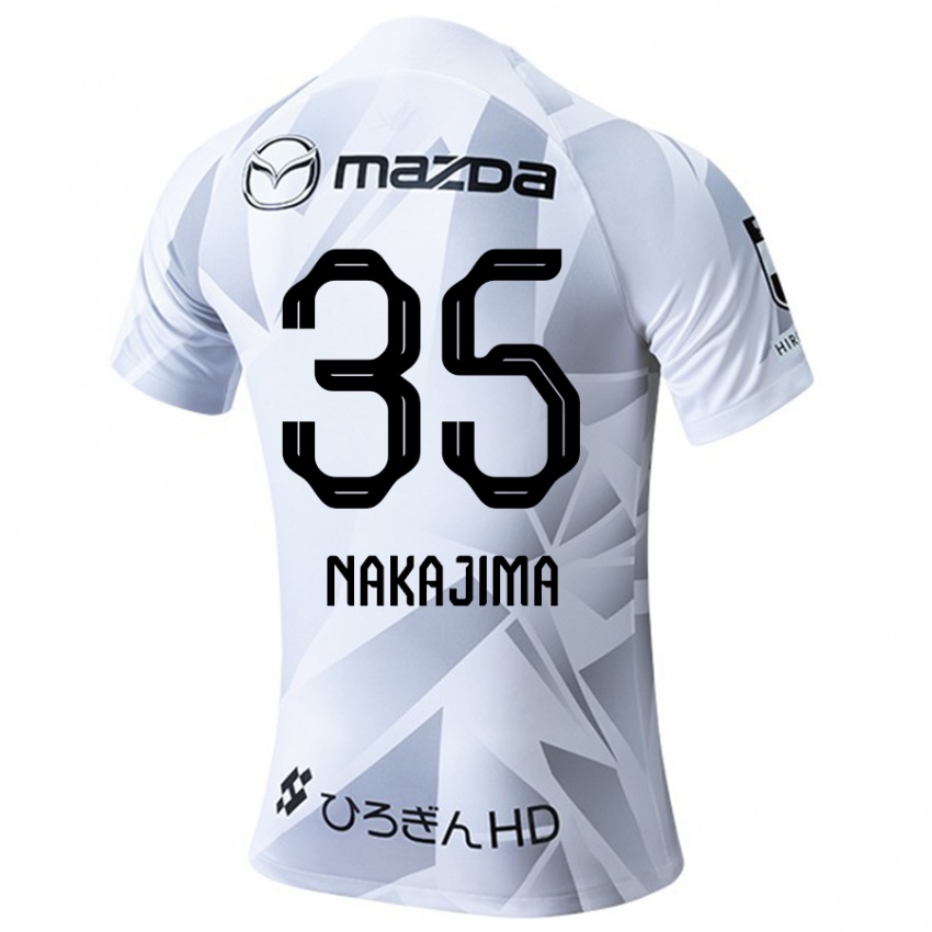 Kinderen Yotaro Nakajima #35 Wit Grijs Zwart Uitshirt Uittenue 2024/25 T-Shirt België