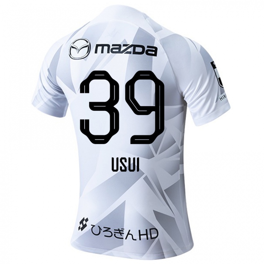 Kinderen Haruto Usui #39 Wit Grijs Zwart Uitshirt Uittenue 2024/25 T-Shirt België