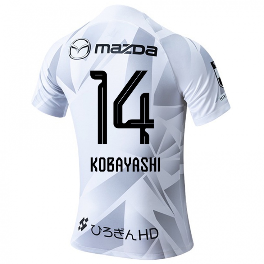 Kinderen Shimon Kobayashi #14 Wit Grijs Zwart Uitshirt Uittenue 2024/25 T-Shirt België