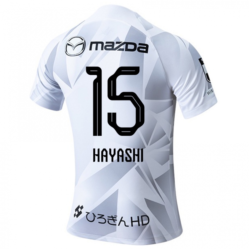 Kinderen Shunta Hayashi #15 Wit Grijs Zwart Uitshirt Uittenue 2024/25 T-Shirt België