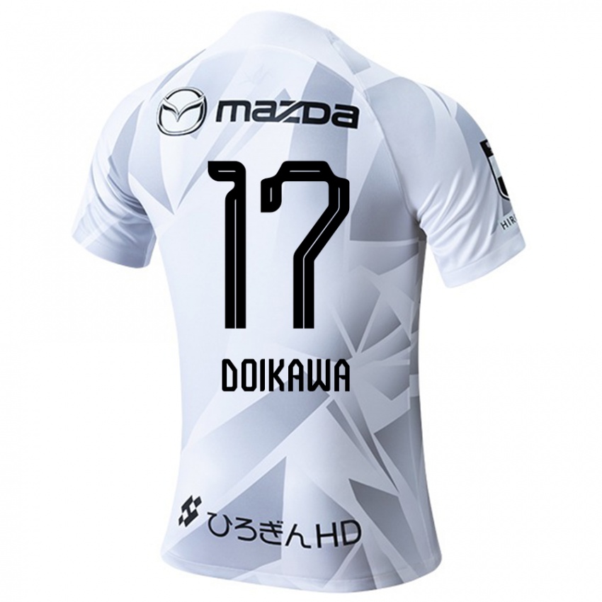 Kinderen Haruto Doikawa #17 Wit Grijs Zwart Uitshirt Uittenue 2024/25 T-Shirt België