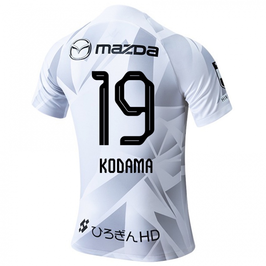 Kinderen Tsukasa Kodama #19 Wit Grijs Zwart Uitshirt Uittenue 2024/25 T-Shirt België