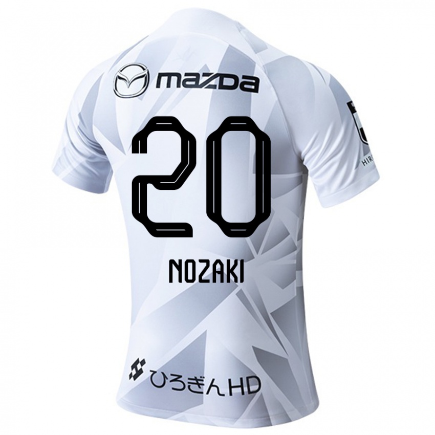 Kinderen Kota Nozaki #20 Wit Grijs Zwart Uitshirt Uittenue 2024/25 T-Shirt België