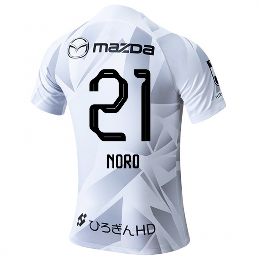 Kinderen Kaito Noro #21 Wit Grijs Zwart Uitshirt Uittenue 2024/25 T-Shirt België