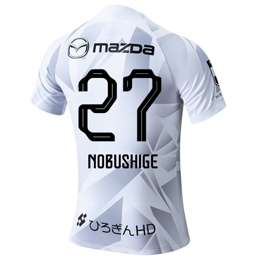 Kinder Ryojiro Nobushige #27 Weiß Grau Schwarz Auswärtstrikot Trikot 2024/25 T-Shirt Belgien