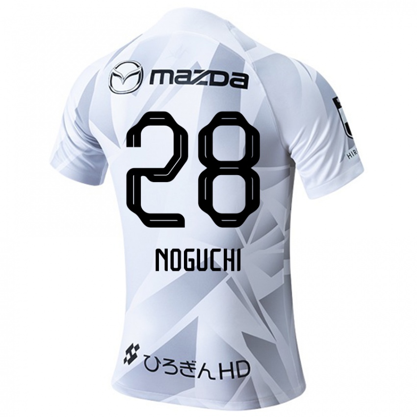 Kinder Rento Noguchi #28 Weiß Grau Schwarz Auswärtstrikot Trikot 2024/25 T-Shirt Belgien