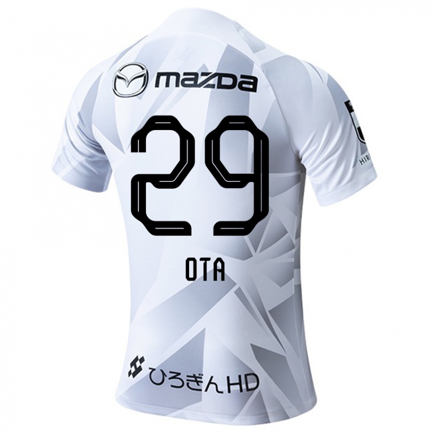 Kinderen Hiroto Ota #29 Wit Grijs Zwart Uitshirt Uittenue 2024/25 T-Shirt België