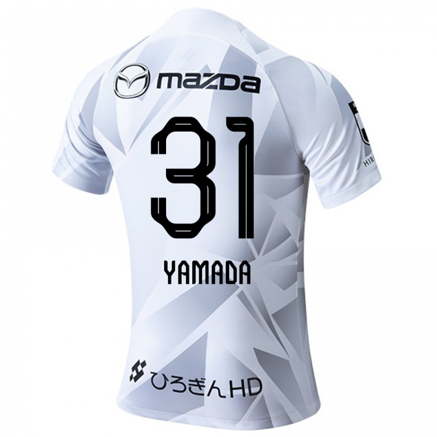 Kinderen Manato Yamada #31 Wit Grijs Zwart Uitshirt Uittenue 2024/25 T-Shirt België