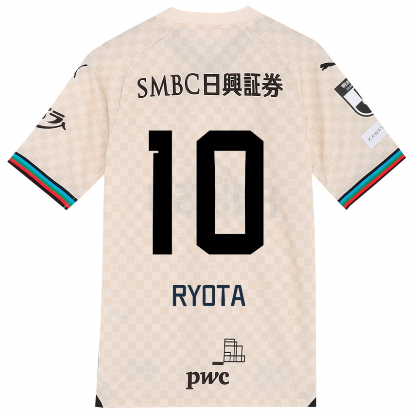 Kinderen Ryota Oshima #10 Wit Grijs Uitshirt Uittenue 2024/25 T-Shirt België