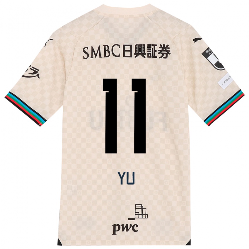 Kinderen Yu Kobayashi #11 Wit Grijs Uitshirt Uittenue 2024/25 T-Shirt België