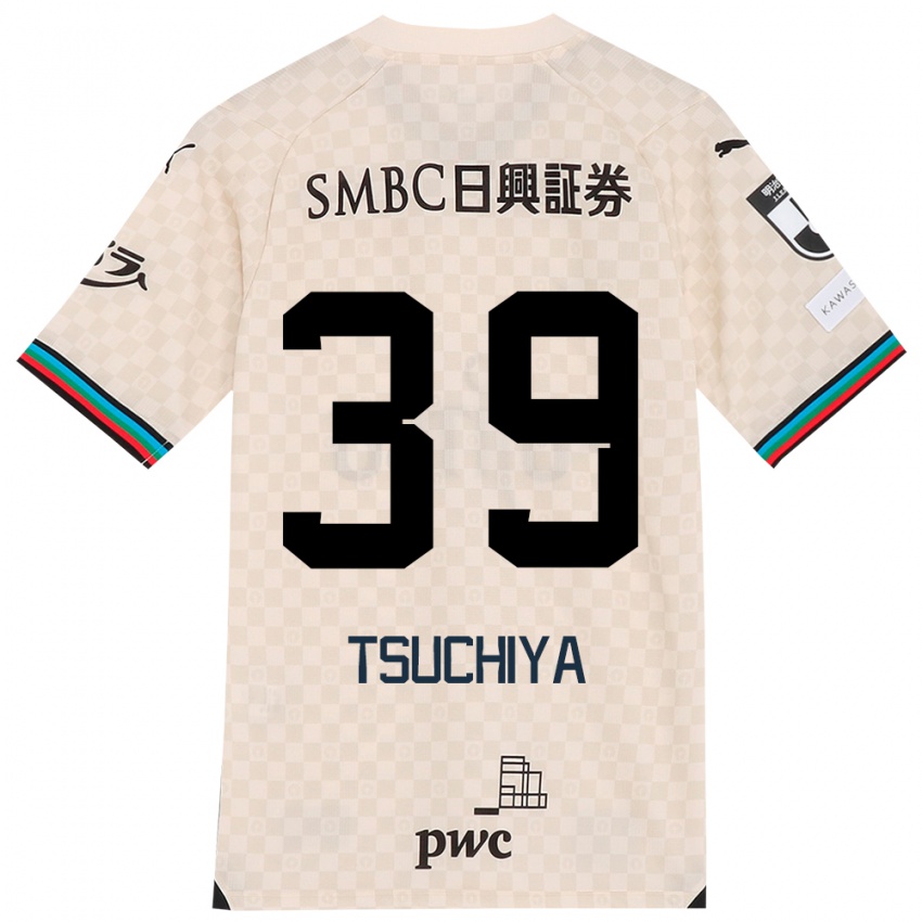 Kinderen Kaito Tsuchiya #39 Wit Grijs Uitshirt Uittenue 2024/25 T-Shirt België