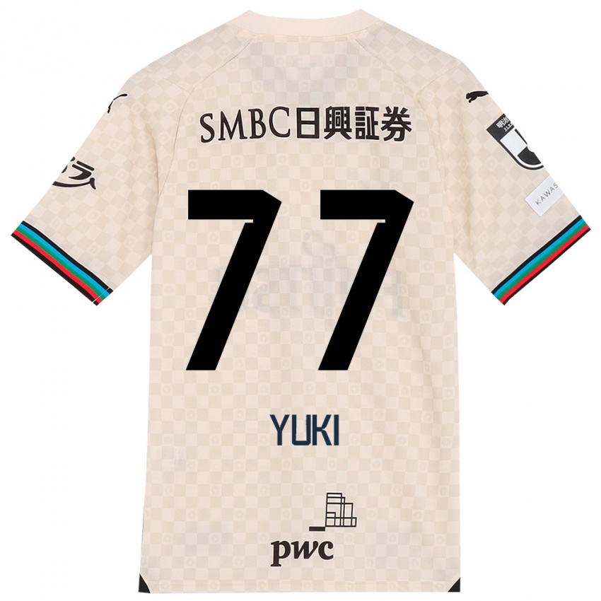 Kinderen Yuki Yamamoto #77 Wit Grijs Uitshirt Uittenue 2024/25 T-Shirt België