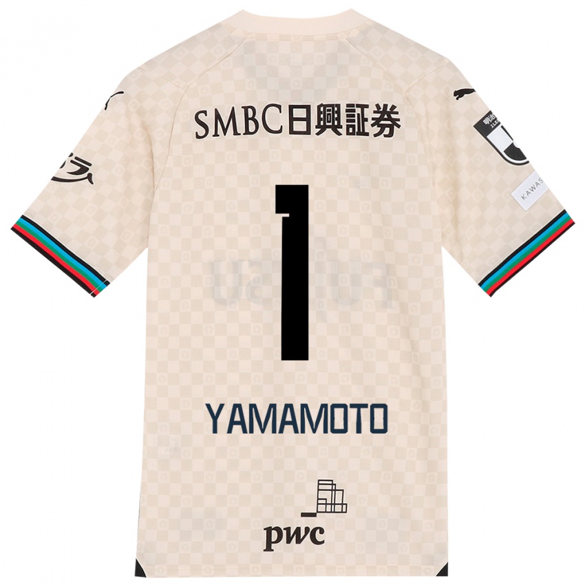 Kinderen Kensho Yamamoto #1 Wit Grijs Uitshirt Uittenue 2024/25 T-Shirt België