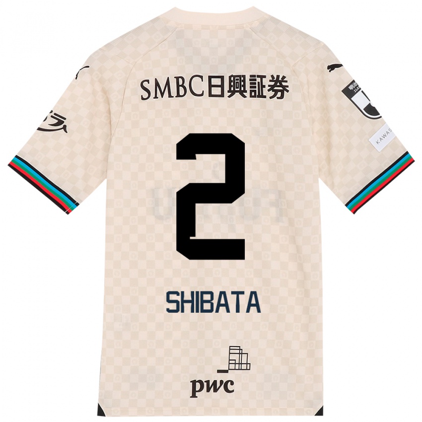 Kinderen Shotaro Shibata #2 Wit Grijs Uitshirt Uittenue 2024/25 T-Shirt België