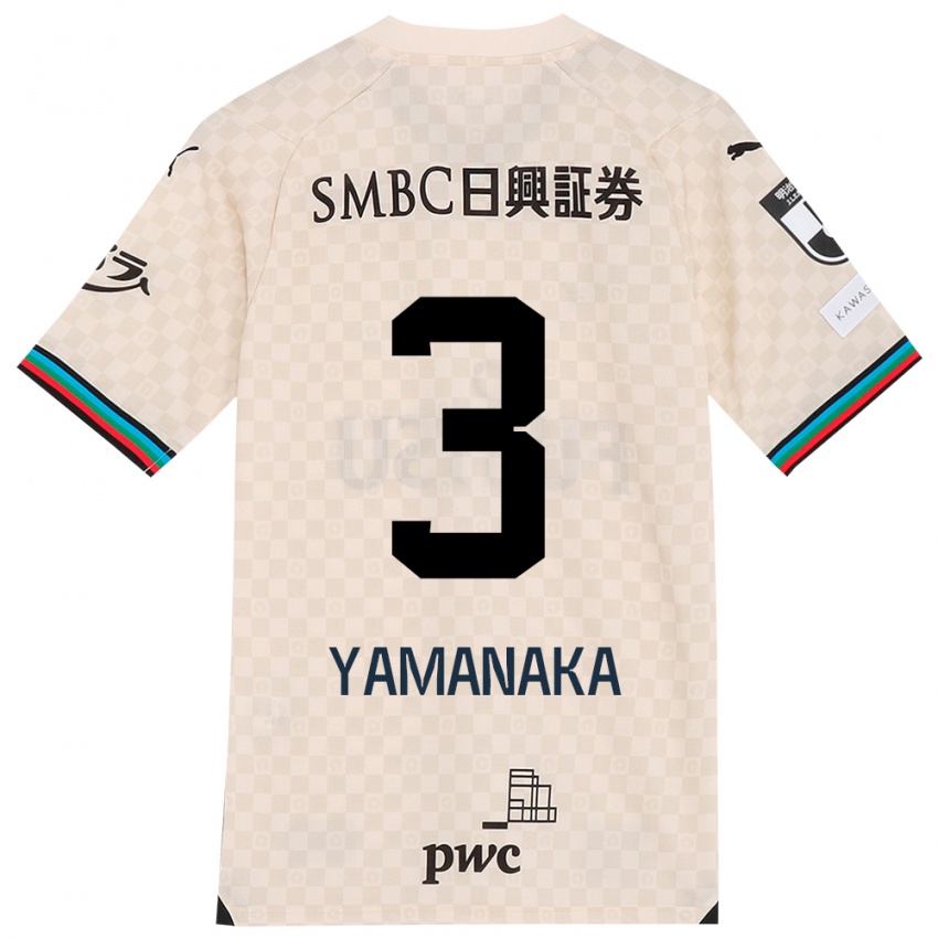 Kinderen Daiki Yamanaka #3 Wit Grijs Uitshirt Uittenue 2024/25 T-Shirt België