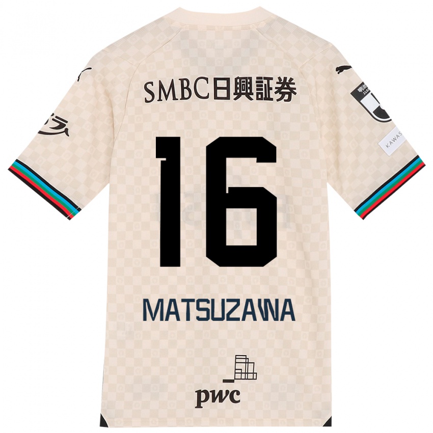 Kinderen Naoto Matsuzawa #16 Wit Grijs Uitshirt Uittenue 2024/25 T-Shirt België