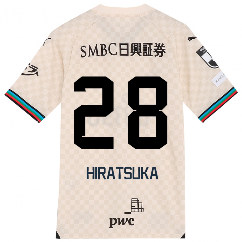 Kinderen Hayato Hiratsuka #28 Wit Grijs Uitshirt Uittenue 2024/25 T-Shirt België