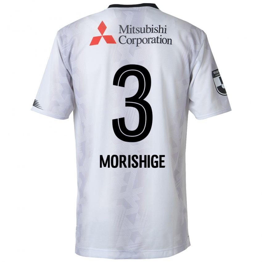 Kinder Masato Morishige #3 Weiß Schwarz Auswärtstrikot Trikot 2024/25 T-Shirt Belgien