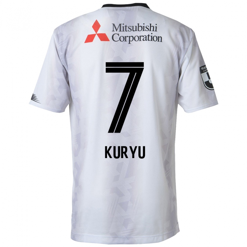 Kinder Kuryu Matsuki #7 Weiß Schwarz Auswärtstrikot Trikot 2024/25 T-Shirt Belgien