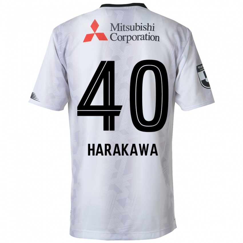 Kinder Riki Harakawa #40 Weiß Schwarz Auswärtstrikot Trikot 2024/25 T-Shirt Belgien