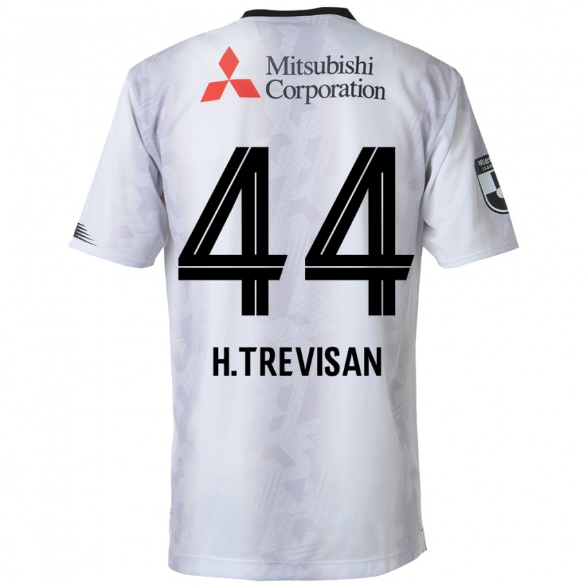 Kinder Henrique Trevisan #44 Weiß Schwarz Auswärtstrikot Trikot 2024/25 T-Shirt Belgien