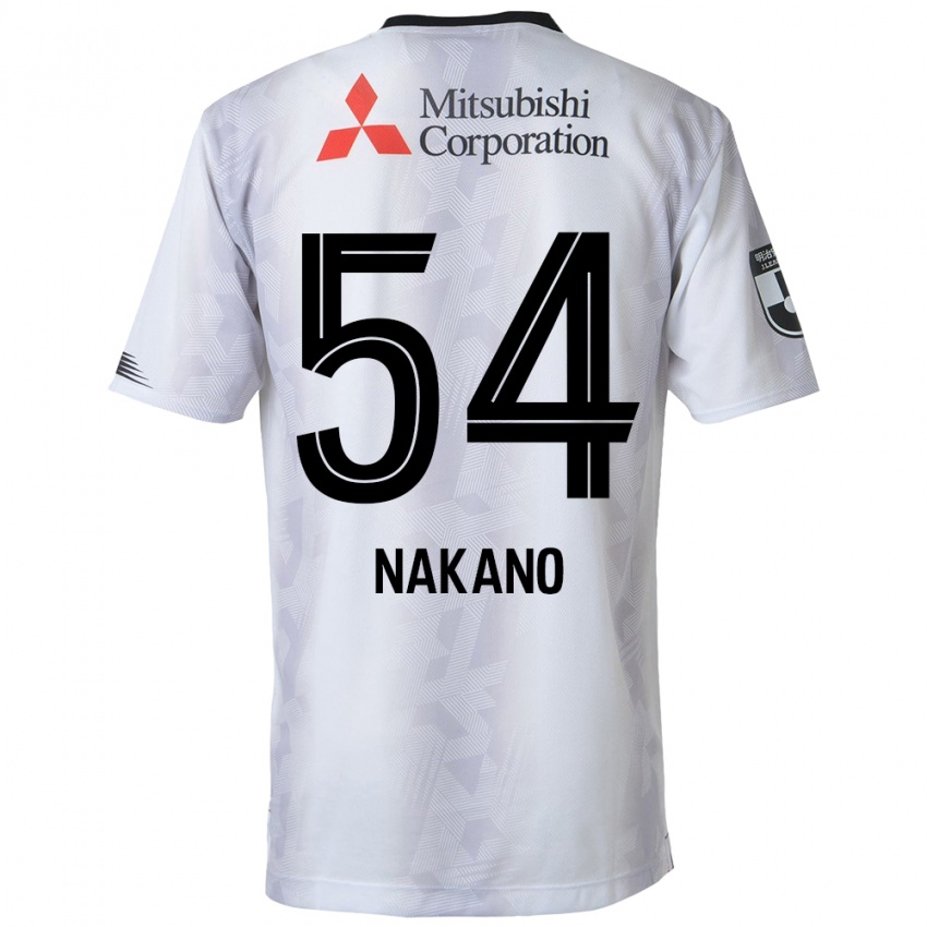 Kinder Yui Nakano #54 Weiß Schwarz Auswärtstrikot Trikot 2024/25 T-Shirt Belgien