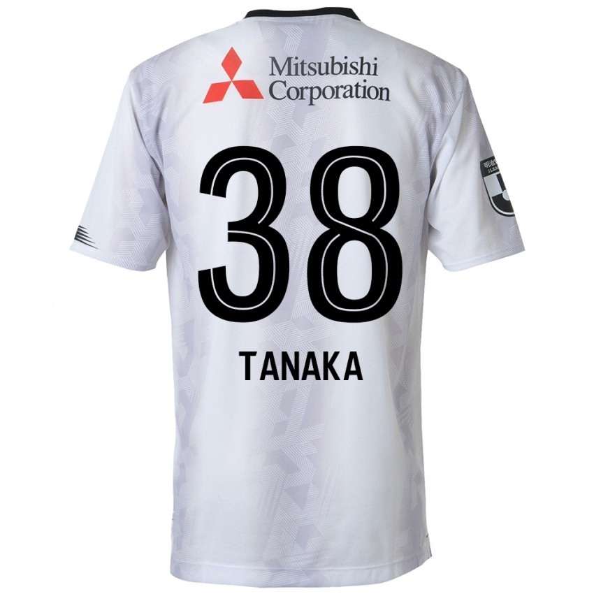 Kinder Kio Tanaka #38 Weiß Schwarz Auswärtstrikot Trikot 2024/25 T-Shirt Belgien