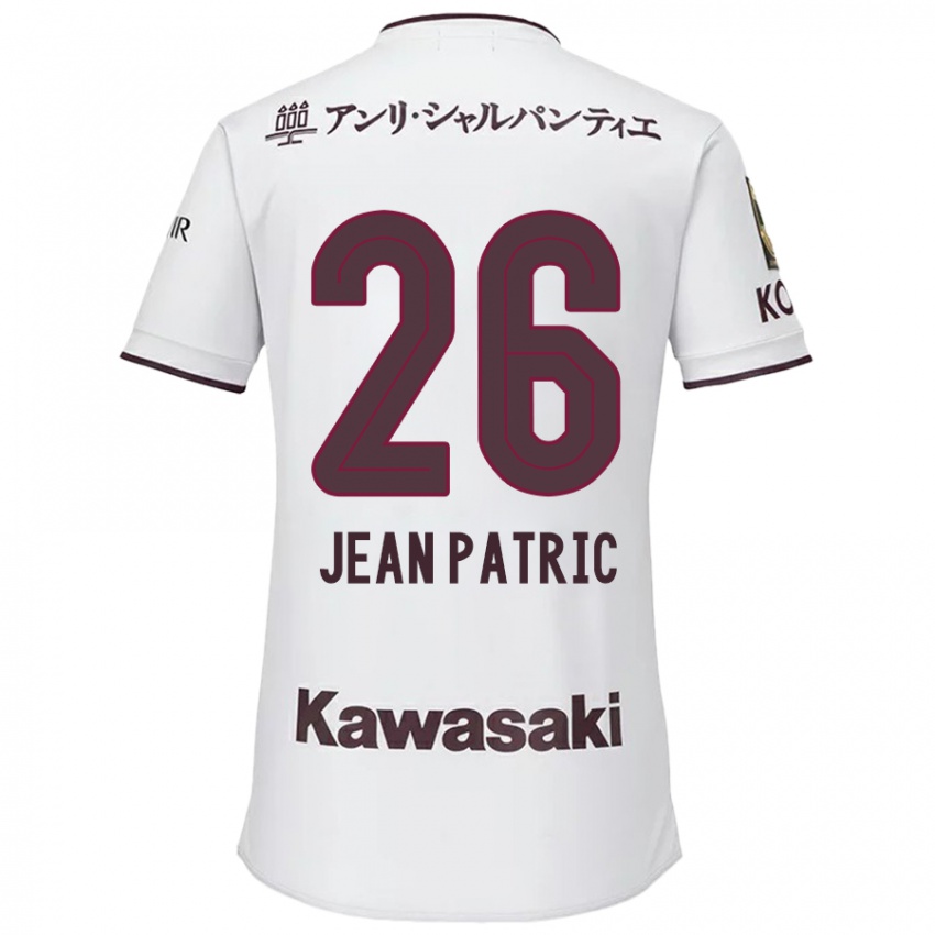 Kinder Jean Patric #26 Weiß Rot Auswärtstrikot Trikot 2024/25 T-Shirt Belgien