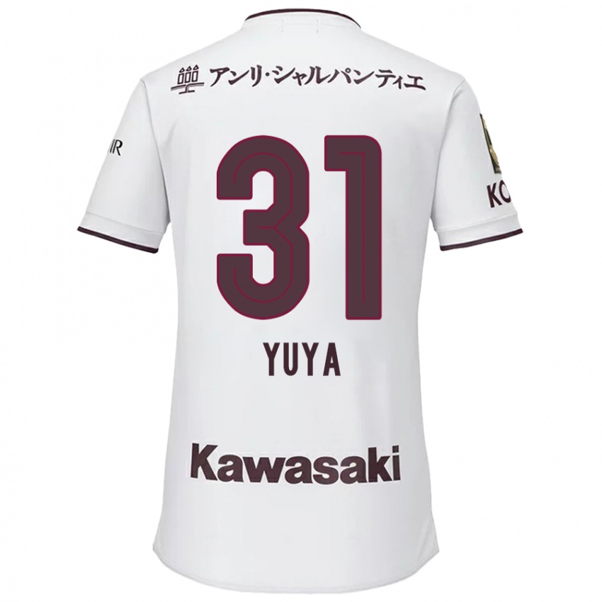 Kinderen Yuya Nakasaka #31 Wit Rood Uitshirt Uittenue 2024/25 T-Shirt België