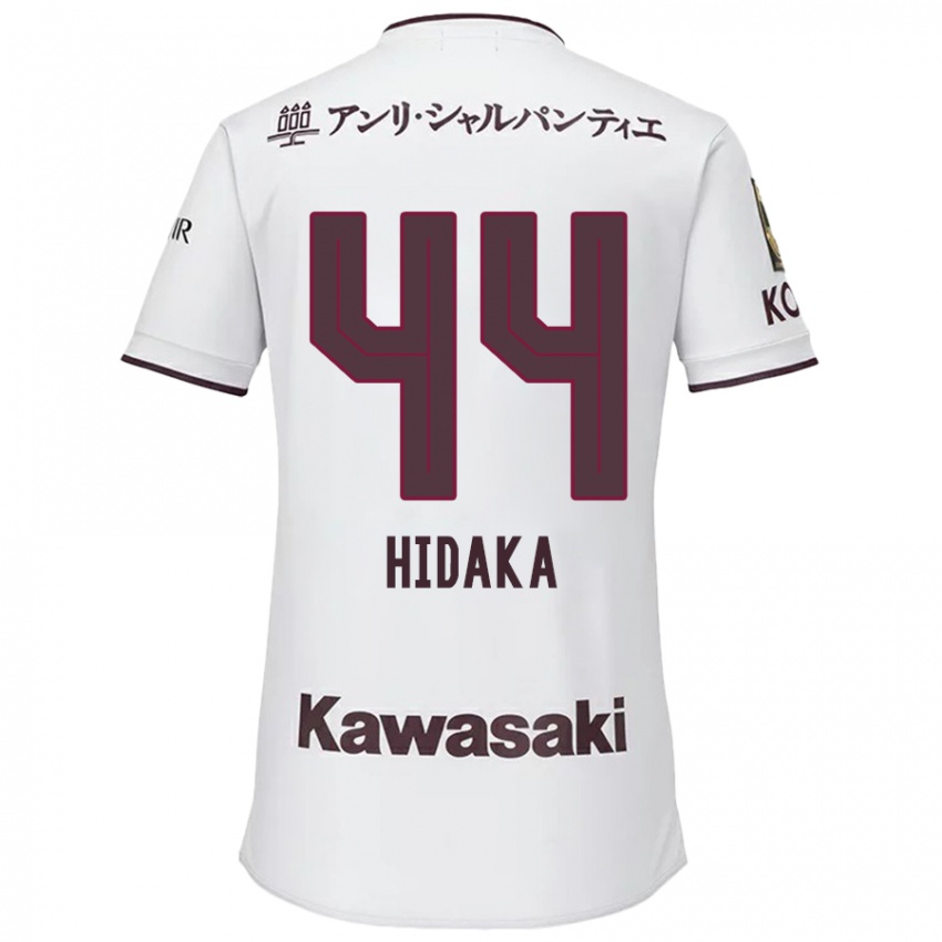 Kinderen Mitsuki Hidaka #44 Wit Rood Uitshirt Uittenue 2024/25 T-Shirt België