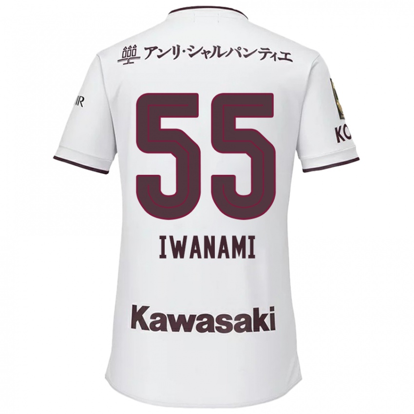 Kinderen Takuya Iwanami #55 Wit Rood Uitshirt Uittenue 2024/25 T-Shirt België