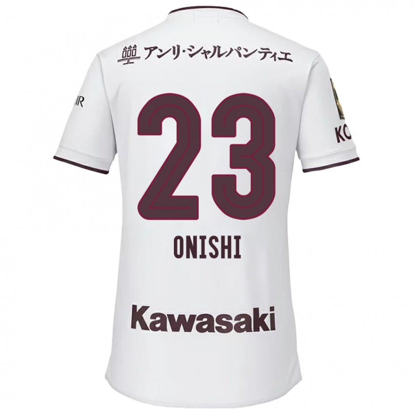 Kinderen Sota Onishi #23 Wit Rood Uitshirt Uittenue 2024/25 T-Shirt België