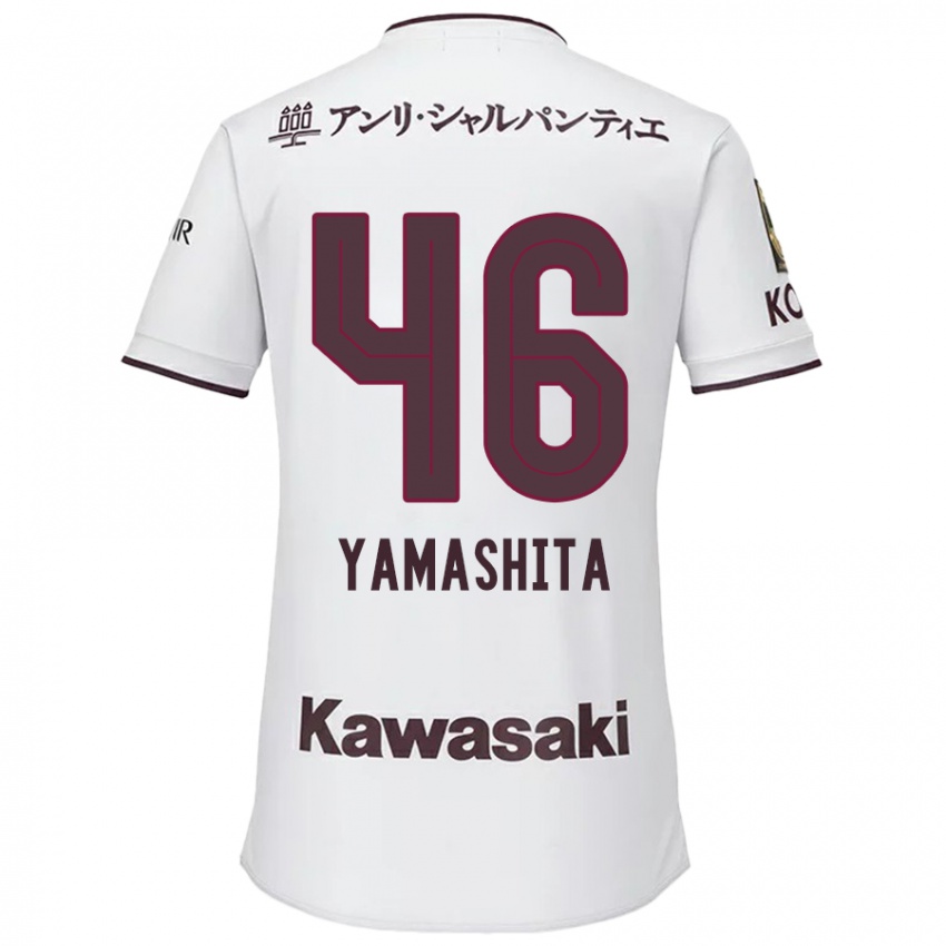 Kinderen Hiroto Yamashita #46 Wit Rood Uitshirt Uittenue 2024/25 T-Shirt België