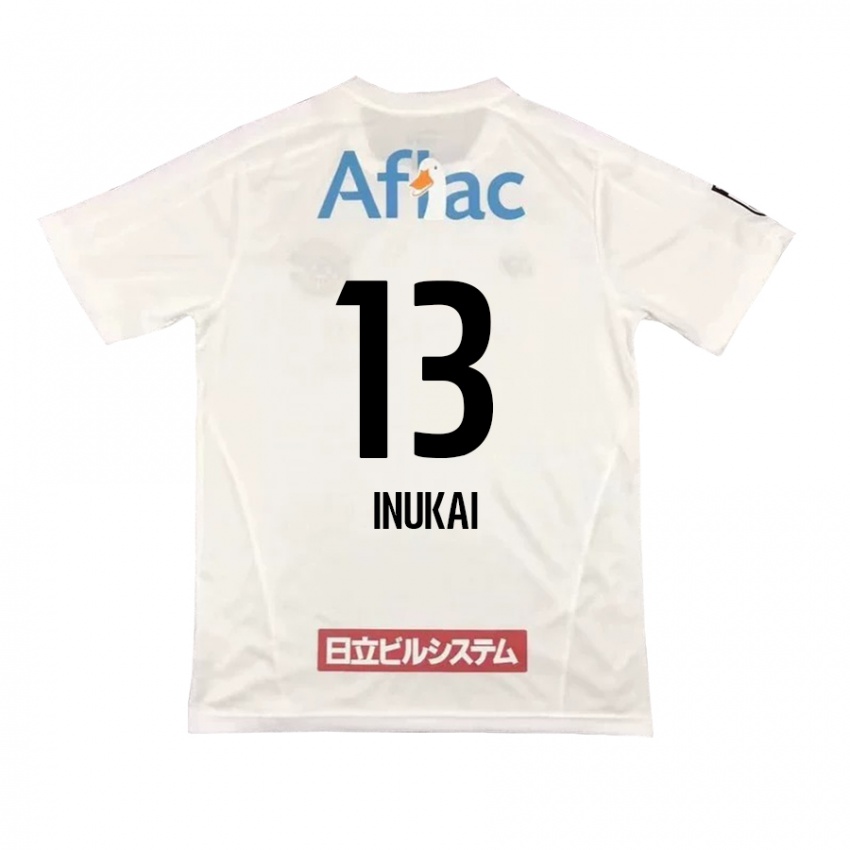 Enfant Maillot Tomoya Inukai #13 Blanc Noir Tenues Extérieur 2024/25 T-Shirt Belgique