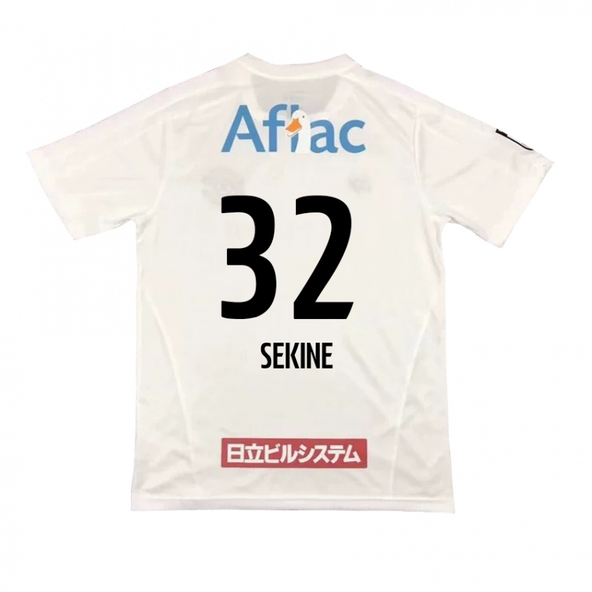 Enfant Maillot Hiroki Sekine #32 Blanc Noir Tenues Extérieur 2024/25 T-Shirt Belgique