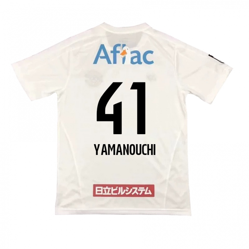 Enfant Maillot Yusei Yamanouchi #41 Blanc Noir Tenues Extérieur 2024/25 T-Shirt Belgique