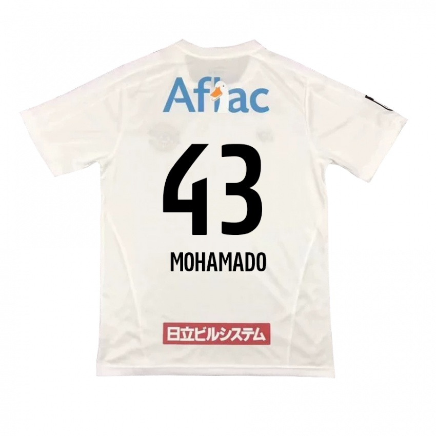 Enfant Maillot Faruzansana Mohamado #43 Blanc Noir Tenues Extérieur 2024/25 T-Shirt Belgique