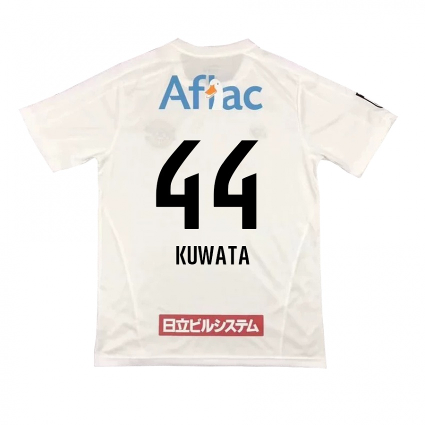 Enfant Maillot Taisei Kuwata #44 Blanc Noir Tenues Extérieur 2024/25 T-Shirt Belgique