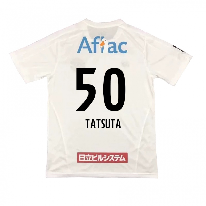 Enfant Maillot Yugo Tatsuta #50 Blanc Noir Tenues Extérieur 2024/25 T-Shirt Belgique