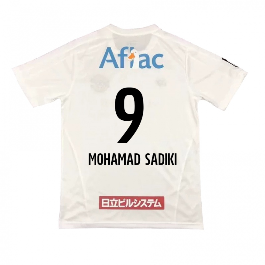 Enfant Maillot Wade Mohamad Sadiki #9 Blanc Noir Tenues Extérieur 2024/25 T-Shirt Belgique