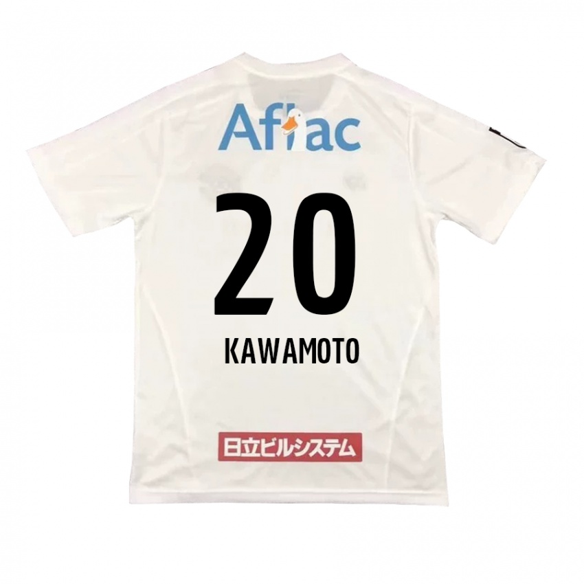 Enfant Maillot Daizen Kawamoto #20 Blanc Noir Tenues Extérieur 2024/25 T-Shirt Belgique