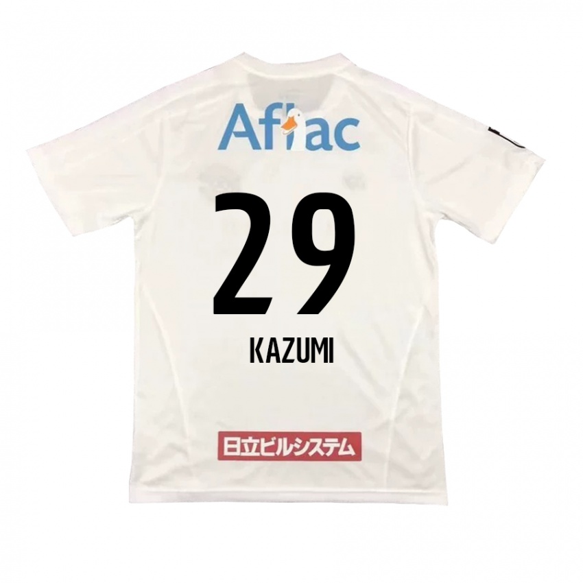 Enfant Maillot Takuto Kazumi #29 Blanc Noir Tenues Extérieur 2024/25 T-Shirt Belgique