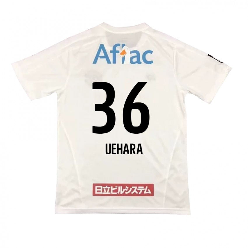 Enfant Maillot Reo Uehara #36 Blanc Noir Tenues Extérieur 2024/25 T-Shirt Belgique