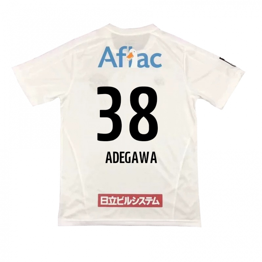 Enfant Maillot Koa Adegawa #38 Blanc Noir Tenues Extérieur 2024/25 T-Shirt Belgique