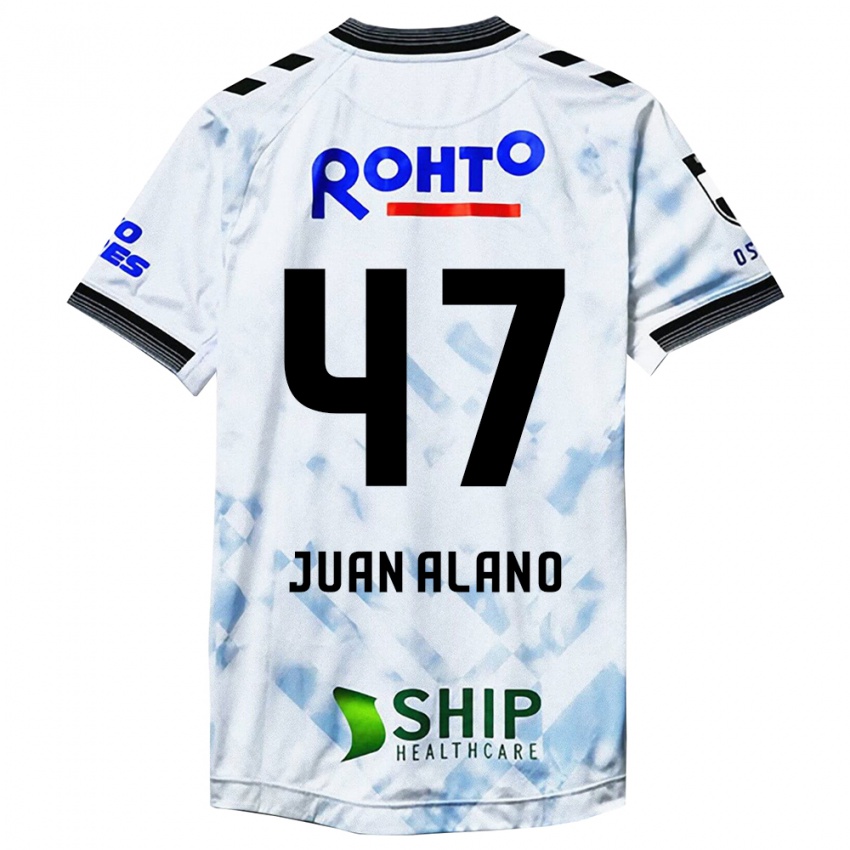 Enfant Maillot Juan Alano #47 Blanc Noir Tenues Extérieur 2024/25 T-Shirt Belgique