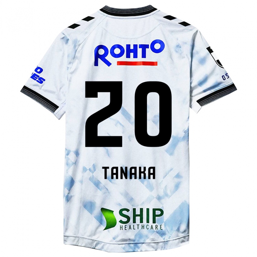 Enfant Maillot Hyoga Tanaka #20 Blanc Noir Tenues Extérieur 2024/25 T-Shirt Belgique