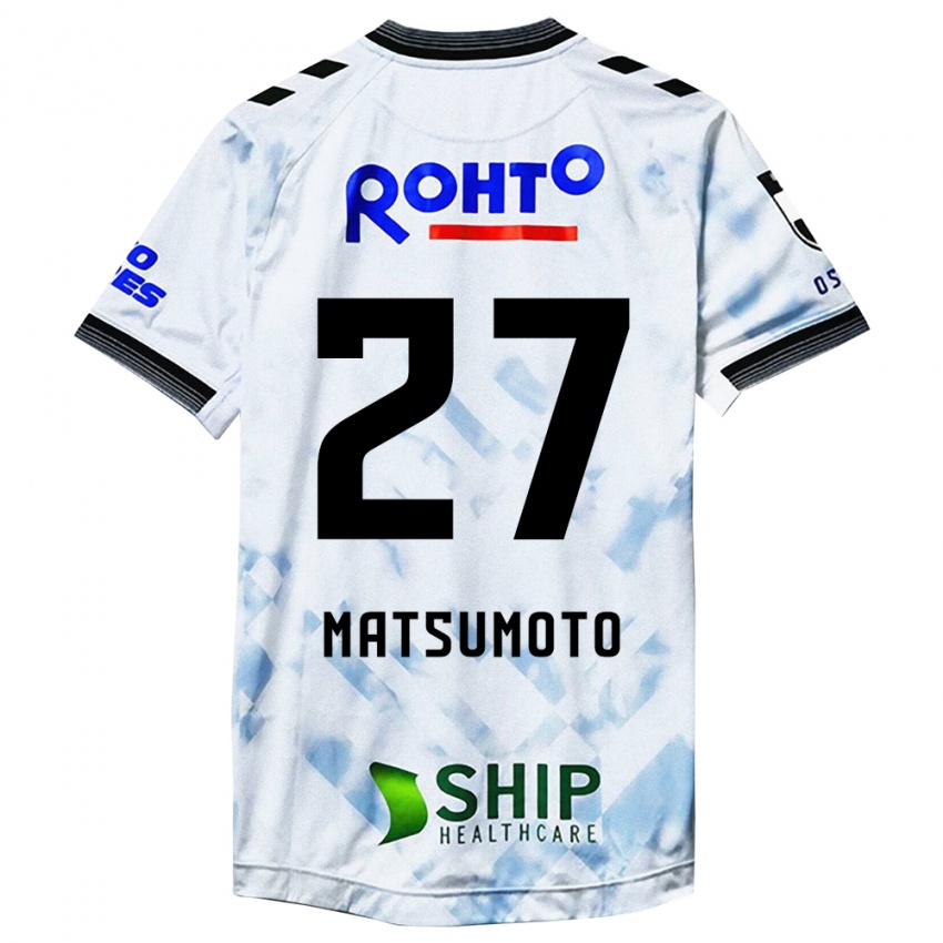 Enfant Maillot Kensaku Matsumoto #27 Blanc Noir Tenues Extérieur 2024/25 T-Shirt Belgique