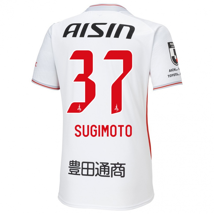 Enfant Maillot Daichi Sugimoto #37 Blanc Jaune Rouge Tenues Extérieur 2024/25 T-Shirt Belgique